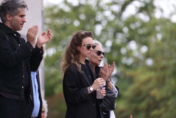 Mathilde Laffont aux obsèques de Patrice Laffont au cimetière du Pere Lachaise le 23 août 2024 à Paris, France. Photo by Nasser Berzane/ABACAPRESS.COM