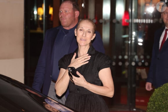 Céline Dion a été vue rentrant à son hôtel à 1h30 du matin après une longue répétition pour les Jeux Olympiques de 2024 à Paris, France, le 25 juillet 2024. Photo par Aissaoui Nacer/Splash News/ABACAPRESS.COM