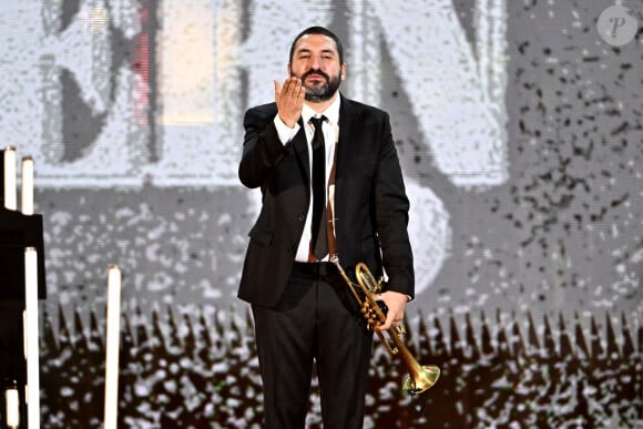 Exclusif - Ibrahim Maalouf - Enregistrement de l'émission "Cannes chante le Cinéma" sur la célèbre plage Macé de Cannes, le 25 mai 2023 lors de la 76ème édition du Festival de Cannes le 25 mai 2023. © Bruno Bebert-Tiziano da Silva/Bestimage 