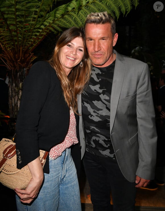 Semi Exclusif - Benjamin Castaldi et femme Vanessa Broussouloux lors de l'anniversaire (trois ans) de l'hôtel Les Jardins du Faubourg à Paris le 9 juin 2022. © Veeren / Bestimage 