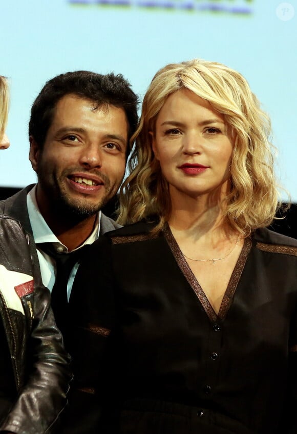 Mabrouk El Mechri et Virginie Efira à la cérémonie d'ouverture du 8ème festival Lumière de Lyon, le 8 octobre 2016. © Dominique Jacovides/Bestimage 