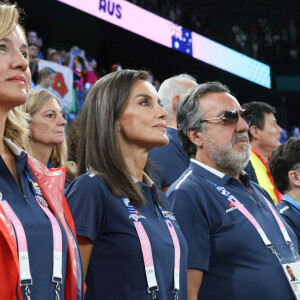 Sa mère Letizia, quant à elle, s'est rendue en France pour assister aux Jeux paralympiques.
La reine Letizia d'Espagne a assisté au match entre l'équipe nationale espagnole et l'équipe australienne de basket-ball en fauteuil lors des Jeux Paralympiques de Paris2024, le 30 août 2024. © Casa de SM El Rey / Eruopa Press / Bestimage