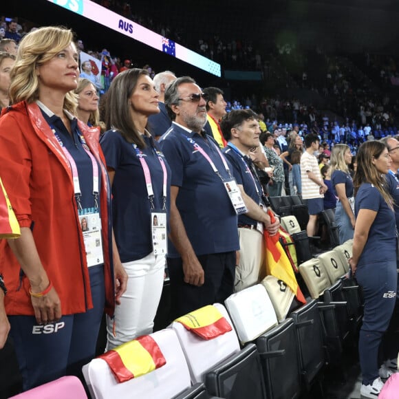 La reine Letizia d'Espagne a assisté au match entre l'équipe nationale espagnole et l'équipe australienne de basket-ball en fauteuil lors des Jeux Paralympiques de Paris2024, le 30 août 2024. © Casa de SM El Rey / Eruopa Press / Bestimage 