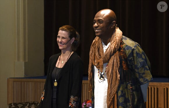 La princesse Martha Louise et son petit ami le chaman Durek Verrett au World Theater de Tromso, en Norvège, le 21 mai 2019. Photo par Scanpix Norway/ABACAPRESS.COM