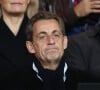 Nicolas Sarkozy durant la rencontre de Ligue 1 Conforama opposant l'AS Monaco au Psg au stade Louis II. Le Psg a remporté le match sur le score de 2 à 1. © Bruno Bebert/Bestimage