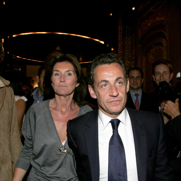 SOIREE AU FOUQUET'S AVEC NICOLAS SARKOZY ET CECILIA SARKOZY ET PEOPLE