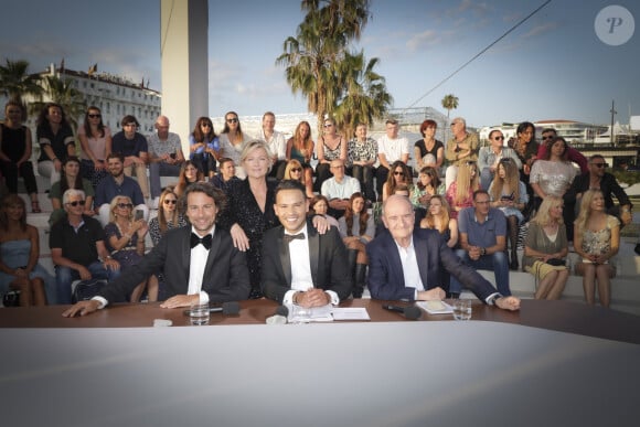 Exclusif - Bertrand Chameroy, Mohamed Bouhafsi, Pierre Lescure, Anne-Elisabeth Lemoine - Emission "C à vous" lors du 76ème Festival International du Film de Cannes. ©