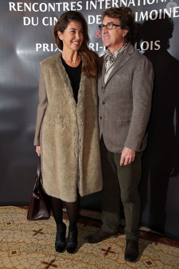 Francois Cluzet et sa femme Narjiss lors des Rencontres Internationales du Cinéma de Patrimoine et du prix Henri Langlois à Vincennes le 28 janvier 2013