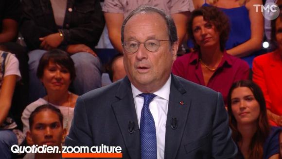 François Hollande réagit à la chronique d'Ambre Chalumeau dans "Quotidien", sur TMC, le 4 septembre 2024