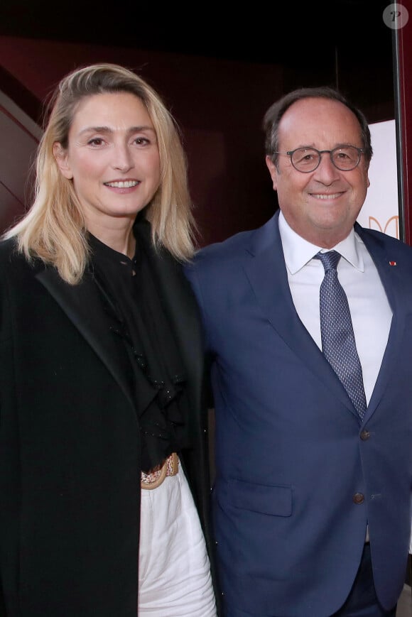 Exclusif - François Hollande et sa femme Julie Gayet - Cocktail pour l'inauguration de la Brasserie " Madame Brasserie " au 1er étage de La Tour Eiffel à Paris. © Bertrand Rindoff Petroff-Giancarlo Gorassini / Bestimage 