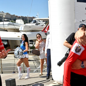 La princesse Charlène de Monaco, le prince Albert II de Monaco, le prince Jacques de Monaco, marquis des Baux, et la princesse Gabriella de Monaco, comtesse de Carladès - La famille princière de Monaco à l'arrivée de la 3ème édition de la course "The Crossing : Calvi-Monaco Water Bike Challenge". Monaco, le 13 septembre 2020. © Bruno Bebert/Bestimage 