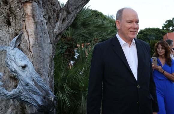 Exclusif - Le prince Albert II de Monaco - Le prince Albert II de Monaco a visité l'exposition Art-Bre dans le parc des Oliviers à Roquebrune Cap Martin, le 5 septembre 2024.  © Claudia Albuquerque/Bestimage 