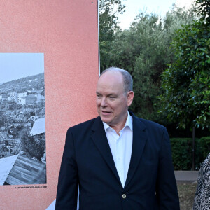 Exclusif - Le prince Albert II de Monaco a visité l'exposition Art-Bre dans le parc des Oliviers à Roquebrune Cap Martin, le 5 septembre 2024. © Bruno Bebert/Bestimage 