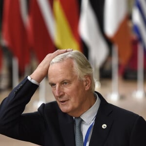 Une conséquence toujours très présente
Michel Barnier, négociateur en chef pour l'Union européenne chargé de mener les négociations liées au Brexit - Sommet de l'Union Européenne sur le Brexit à Bruxelles le 17 octobre 2019. 