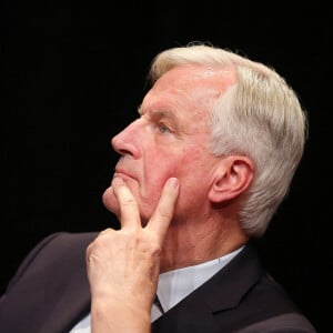 Dont parle son fils Nicolas
Meeting de Michel Barnier au Carré Belle-Feuille à Boulogne-Billancourt le 9 novembre 2021. © Panoramic/Bestimage