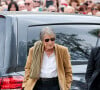 Jacques Dutronc et son fils Thomas Dutronc - Arrivées aux obsèques de l'auteure-compositrice-interprète et actrice française Françoise Hardy au crématorium du cimetière du Père-Lachaise à Paris, France, le 20 juin 2024. © Jacovides-Moreau/Bestimage