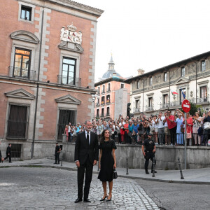 Le roi Felipe VI et la reine Letizia d'Espagne - Arrivées de la famille royale d'Espagne aux obsèques de Juan Gomez-Acebo en la cathédrale Castrense à Madrid. Le 8 septembre 2024 .