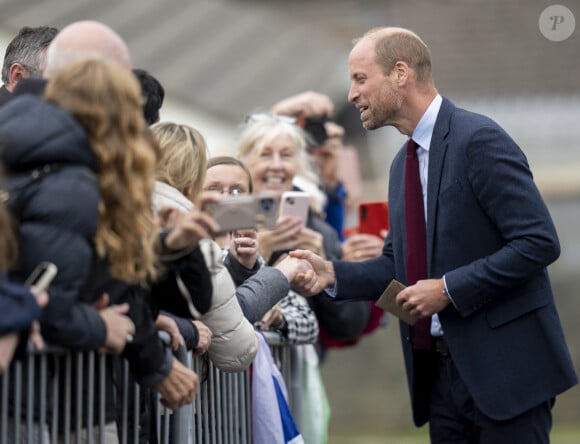 Le Prince William visite une école primaire dans le sud du Pays de Galles afin de rencontrer des élèves ayant pris part au projet 2024 Urdd Eisteddfod le 10 septembre 2024. © GoffPhotos/Bestimage