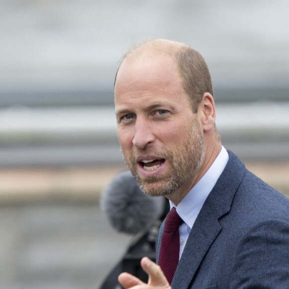 "C'est une bonne nouvelle mais il reste encore un long chemin à parcourir" a-t-il indiqué 
Le Prince William visite une école primaire dans le sud du Pays de Galles afin de rencontrer des élèves ayant pris part au projet 2024 Urdd Eisteddfod le 10 septembre 2024. © GoffPhotos/Bestimage