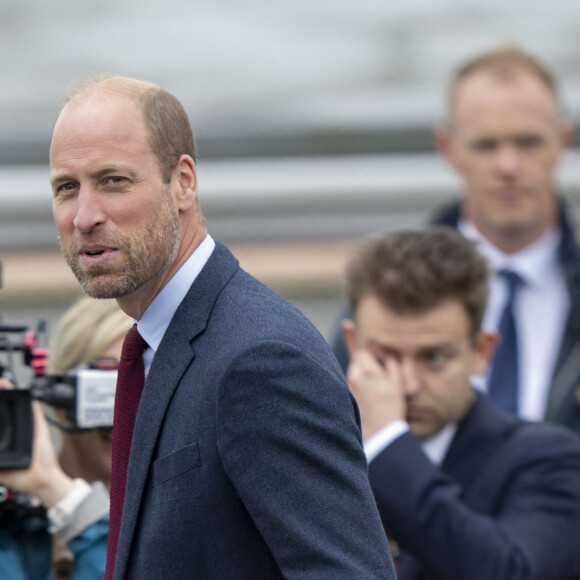 Le Prince William visite une école primaire dans le sud du Pays de Galles afin de rencontrer des élèves ayant pris part au projet 2024 Urdd Eisteddfod le 10 septembre 2024. © GoffPhotos/Bestimage