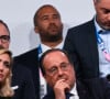 François Hollande et Julie Gayet lors de la cérémonie d'ouverture des Jeux Olympiques de Paris le 26 juillet 2024  Photo by federico pestellini / DPPI / Panoramic ) -