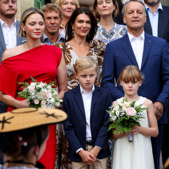 Traditionnel Pique Nique des Monégasques "U Cavagnetu" dans le Parc princesse Antoinette, en présence du prince Albert II de Monaco et de la princesse Charlene accompagnés par leurs enfants le prince Jacques de Monaco, marquis des Baux, et La princesse Gabriella de Monaco, comtesse de Carladès, à Monaco, le 7 septembre 2024. © Claudia Albuquerque/Bestimage 