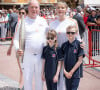 A rappeler qu'ils sont tous les deux scolarisés à l'institution François-d'Assise-Nicolas-Barré de Monaco, située à quelques minutes du palais princier. 
Princess Charlene of Monaco (La princesse Charlène de Monaco), Prince Albert II of Monaco (Le prince Albert II de Monaco), Prince Jacques of Monaco (Le prince Jacques de Monaco, marquis des Baux), Princess Gabriella of Monaco (La princesse Gabriella de Monaco, comtesse de Carladès) lors du relais de la Flamme Olympique des Jeux olympiques d'été de Paris 2024 à Monaco, le 18 juin 2024.