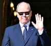 Ce mercredi 
Le prince Albert II de Monaco et son épouse la princesse Charlene au balcon du palais lors de la célébration de la Sainte Dévote à Monaco, sainte patronne de Monaco, le 27 janvier 2024. © Bruno Bebert / Bestimage 