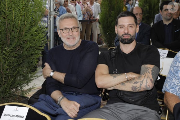 Exclusif - Laurent Ruquier et son compagnon Hugo Manos I - Inauguration de la place Line Renaud a Rueil-Malmaison le 22 Juin 2024. © Jlppa / Bestimage