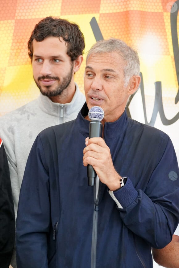 Exclusif - Victor Belmondo, Paul Belmondo - Jour 3 - Les célébrités lors du marathon Karting Jules Bianchi au circuit Paul Ricard au Castellet le 8 septembre 2024. © Anne-Sophie Guebey via Bestimage