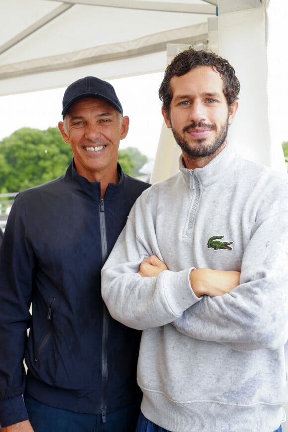 Exclusif - Paul Belmondo, son fils Victor Belmondo - Jour 3 - Les célébrités lors du marathon Karting Jules Bianchi au circuit Paul Ricard au Castellet le 8 septembre 2024.  © Anne-Sophie Guebey via Bestimage 