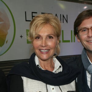 Jean-Marc Souami, Fabienne Amiach et Laurent Romejko assistent a l'inauguration du Train Du Climat a la Gare de Lyon, Paris, France, 6 octobre 2015. Photo by ABACAPRESS.COM