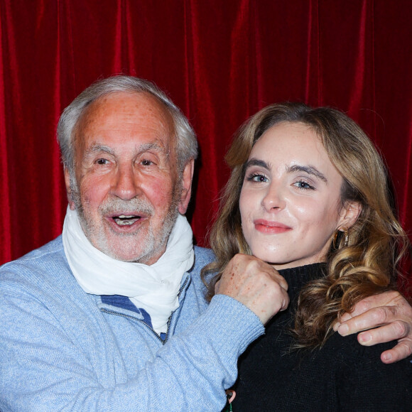 Patrice Laffont, Mathilde Laffont lors de la premiere representation de la piece 'Phedre Inattendu' au theatre Le Ranelagh à Paris, France le Avril 03, 2023. Photo by Nasser Berzane/ABACAPRESS.COM