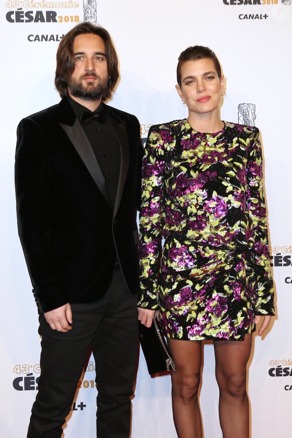 Charlotte Casiraghi et Dimitri Rassam - Photocall lors de la 43ème cérémonie des Cesar à la salle Pleyel à Paris, le 2 mars 2018. © Dominique Jacovides - Olivier Borde / Bestimage 