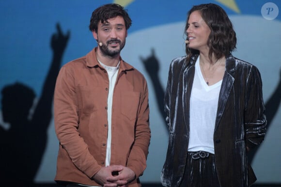 Exclusif - Jérémy Frérot, Laure Manaudou - Surprises - Enregistrement de l'émission "La Chanson secrète 11" à Paris, diffusée le 24 juin sur TF1. Après le succès des précédentes éditions, " La Chanson Secrète ", présentée par N.Aliagas et produite par DMLS TV, revient sur TF1. 8 artistes ne savent rien de ce qui va se passer pour eux ! Ils ont accepté de jouer le jeu, de se laisser totalement surprendre, émouvoir, parfois même déstabiliser car ils vont découvrir en même temps que les téléspectateurs une surprise : une chanson qui leur est chère revisitée et réinterprétée par un artiste. Des mises en scène spectaculaires au service de l'émotion... Et des émotions fortes pour l'artiste assis dans le fauteuil grâce à la venue sur le plateau de proches et d'invités inattendus. Les téléspectateurs seront aux premières loges pour vivre ces moments d'intimité musicale rare. Dans ce nouveau numéro, un couple rare en télévision, un chef étoilé, un invité piégé venu pour répéter une surprise à un autre guest sans s'attendre à être lui-même invité dans le fauteuil, des participants exceptionnels tels que le frère d'un guest pour la première fois en France... © Cyril Moreau / Bestimage