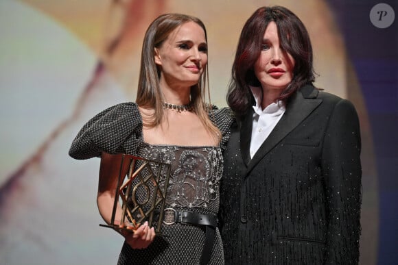 Natalie Portman, Isabelle Adjani assistant à la cérémonie de clôture du 50e Festival du cinéma américain à Deauville, France, le 14 septembre 2024. Photo par Julien Reynaud/APS-Medias/ABACAPRESS.COM