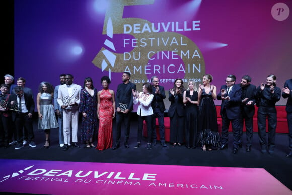 Le Jury et les lauréats - Cérémonie de clôture de la 50ème édition du Festival du Cinéma américain à Deauville. Le 14 septembre 2024 © Denis Guignebourg / Bestimage  Closing ceremony of the 50th Deauville American Film Festival. on September 14th 2024 