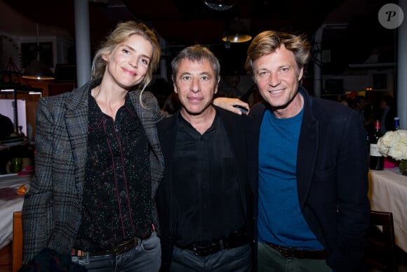 Alice Taglioni, Louis Michel Colla, Laurent Delahousse - Soirée en l'honneur de Nathalie Baye, organisée par Louis Michel Colla, à La Chope des Puces, restaurant mythique de Marcel Campion à Saint-Ouen. Le 30 avril 2018 © Cyril Moreau / Bestimage 