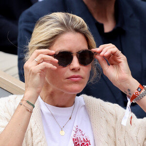 Alice Taglioni - Les célébrités dans les tribunes des Internationaux de France de tennis de Roland Garros 2024 à Paris. Le 5 juin 2024. © Jacovides-Moreau/Bestimage