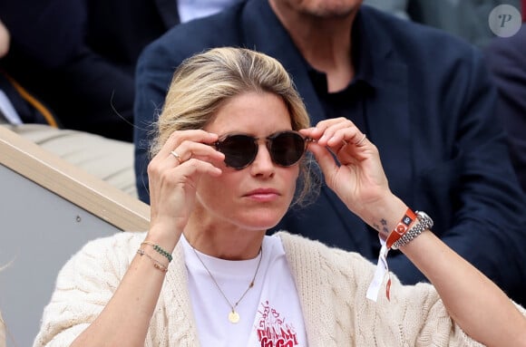 Alice Taglioni - Les célébrités dans les tribunes des Internationaux de France de tennis de Roland Garros 2024 à Paris. Le 5 juin 2024. © Jacovides-Moreau/Bestimage