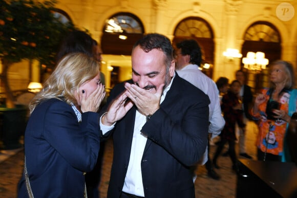 Exclusif - Anne Marivin et François-Xavier Demaison à l'exposition "Douceur animale" de Michel Bassompierre à l'InterContinental Paris - Le Grand le 17 septembre 2024. © Rachid Bellak / Bestimage 