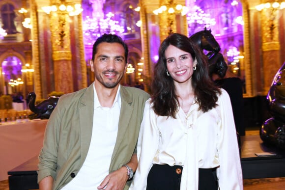 Exclusif - Louise Monot et son compagnon Samir Boitard à l'exposition "Douceur animale" de Michel Bassompierre à l'InterContinental Paris - Le Grand le 17 septembre 2024. © Rachid Bellak / Bestimage 