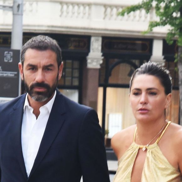 Robert Pires et Jessica Lemarie - sortie de la première de la série Riviera saison 2 à Londres le 7 mai 2019.