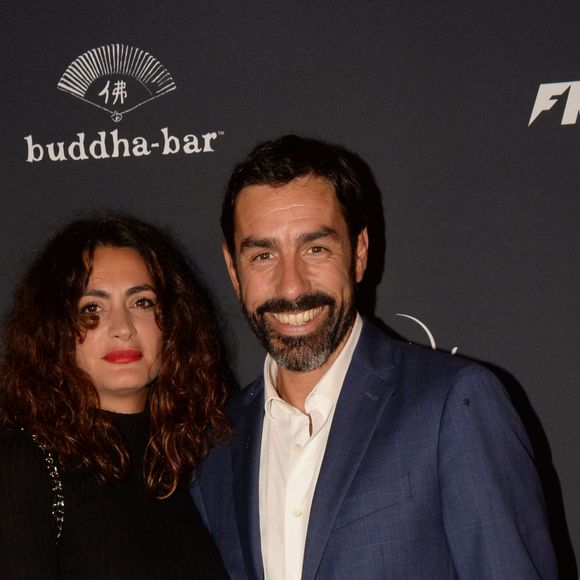 Robert Pires et Jessica Lemarie - A l'occasion des 20 ans de la victoire de l'équipe de France, les bleus 98 se sont rendus à un dîner organisé au Buddha Bar avec tous les joueurs et leur famille le 11 juin 2018. © Rachid Bellak/Bestimage