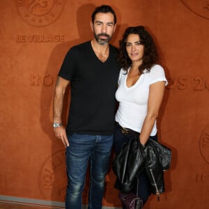 Robert Pires et Jessica Lemarie - village lors des Internationaux de France de Tennis de Roland Garros, Jour 5, à Paris le 31 mai 2018. © Cyril Moreau - Dominique Jacovides / Bestimage