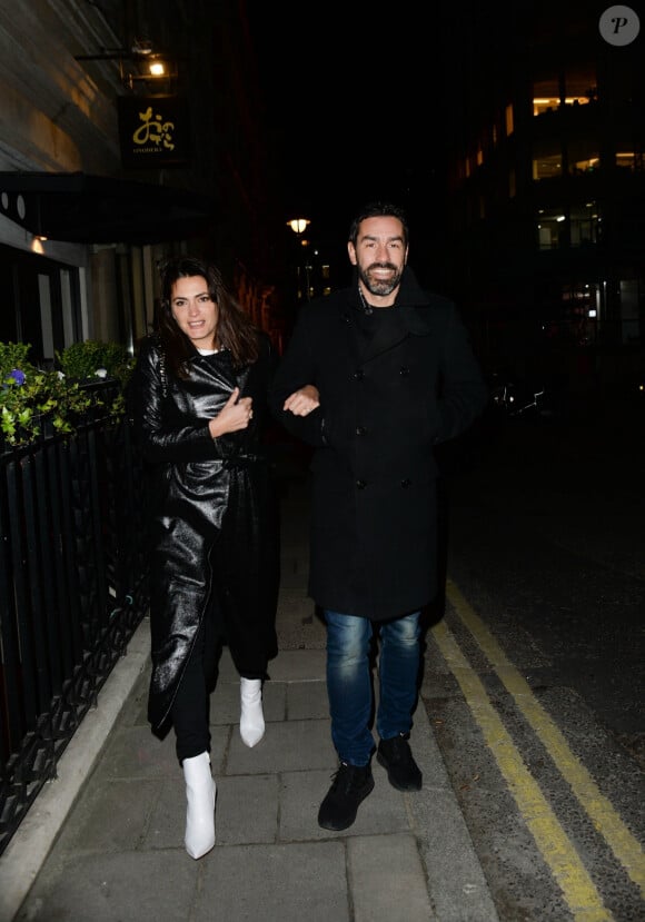 Robert Pires et Jessica Lemarie - dîner "Global Gift Celebration" à Londres, le 26 février 2018.