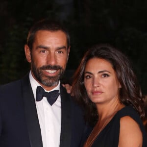 Robert Pires et Jessica Lemarie - Soirée des "GQ Men of the Year" à Londres le 5 septembre 2017.