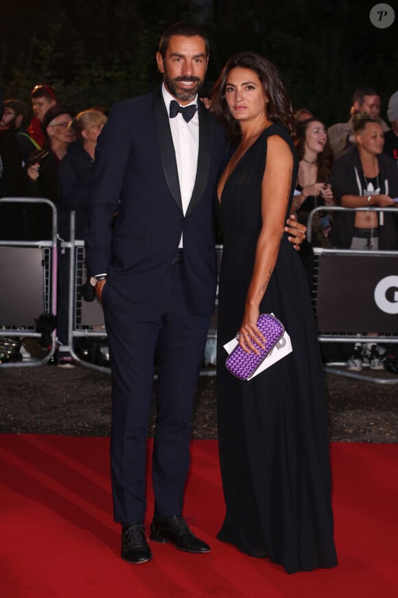 Robert Pires et Jessica Lemarie - Soirée des "GQ Men of the Year" à Londres le 5 septembre 2017.