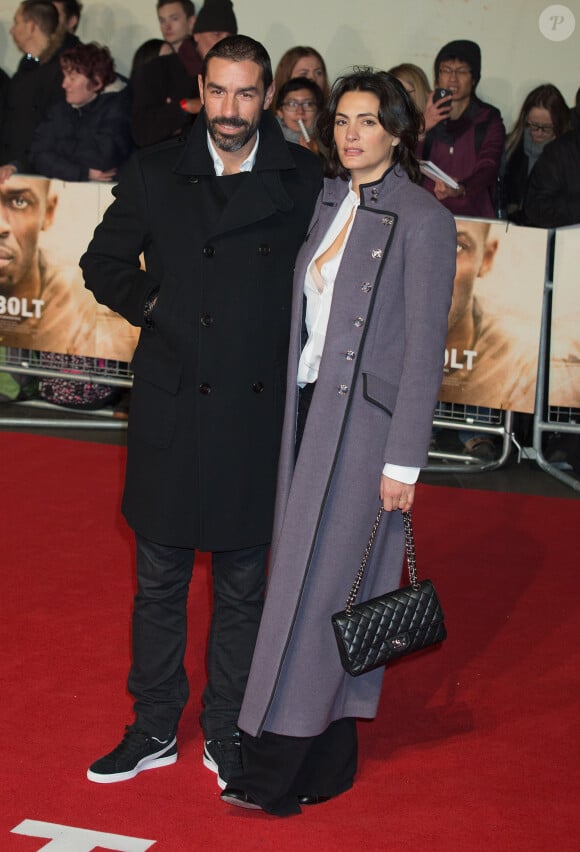 Robert Pires et Jessica Lemarie - à la première de ‘I Am Bolt’ à The Odeon à Leicester Square à Londres, le 28 novembre 2016