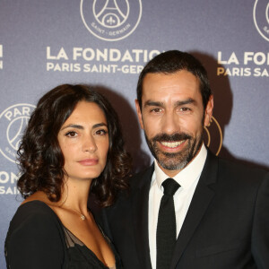 Exclusif - Robert Pires et Jessica Lemarie - Dîner de gala au profit de la Fondation PSG au Parc des Princes à Paris le 16 mai 2017. © Rachid Bellak/Bestimage